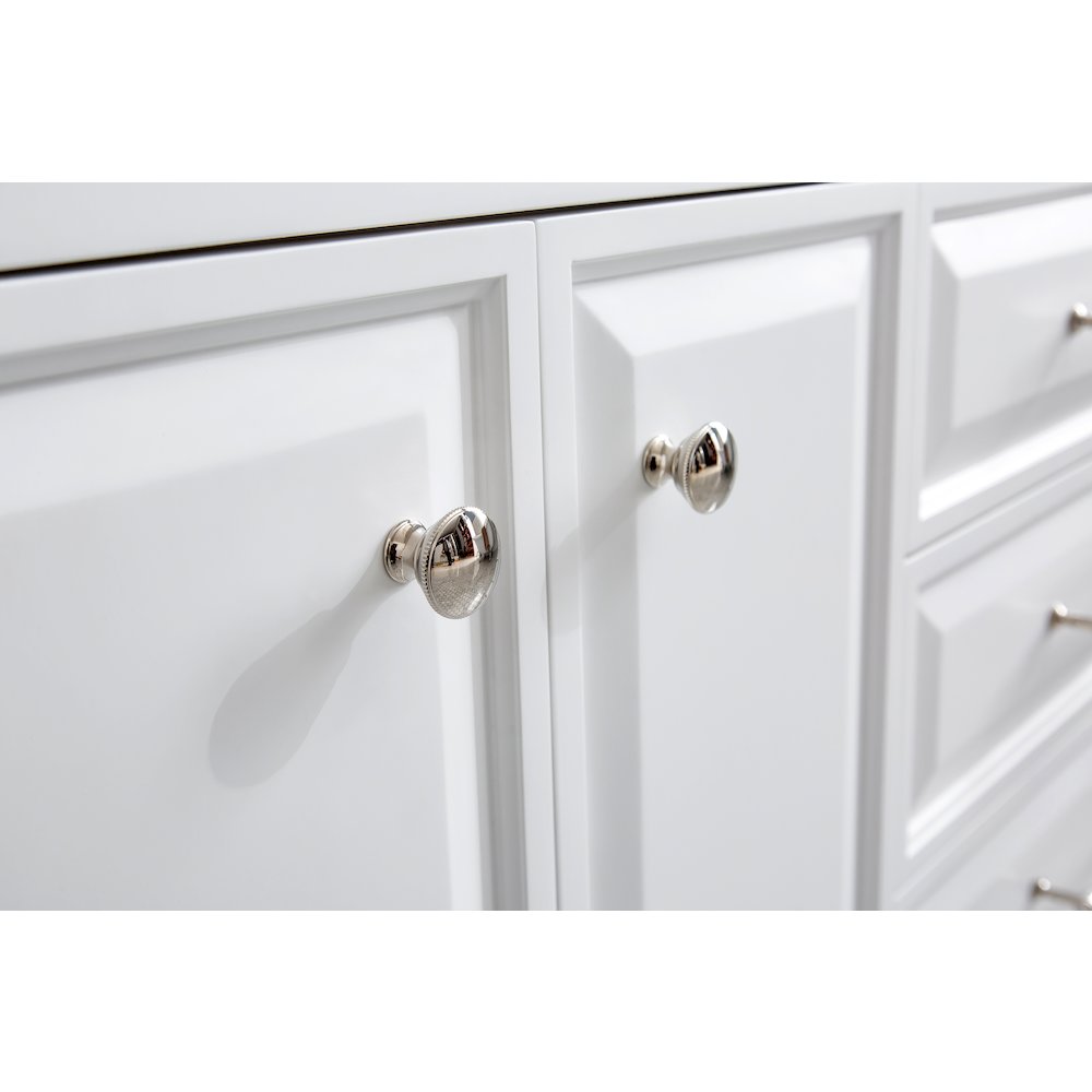 Palace 72 In. Double Sink Carrara Quartz Countertop Bath Vanity in Pure White