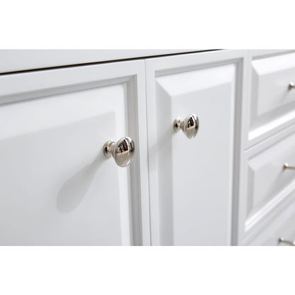 Palace 72 In. Double Sink Carrara Quartz Countertop Bath Vanity in Pure White