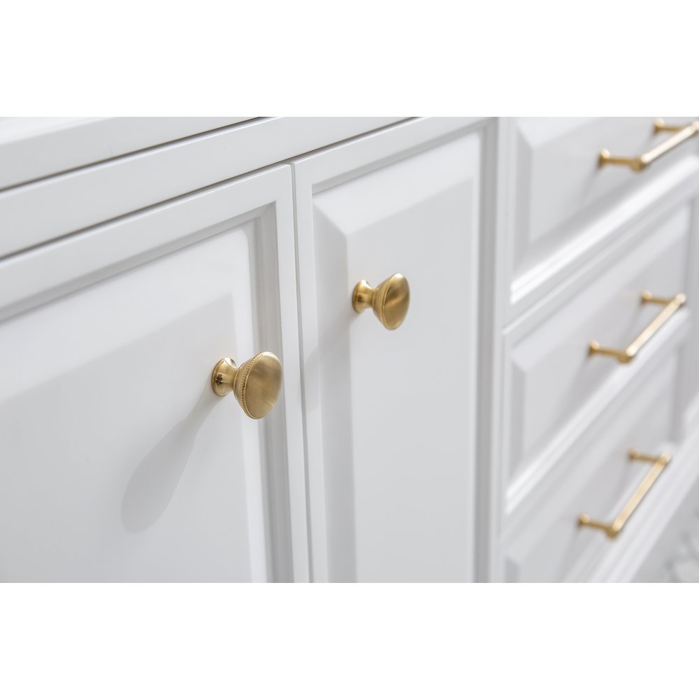 Palace 72 In. Double Sink Carrara Quartz Countertop Bath Vanity in Pure White