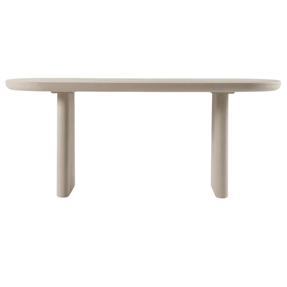 Gray Faux Cement Coffee Table with Manufactured Wood Top and Modern Design