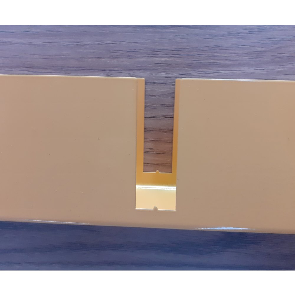 Mita 19'' Adjustable Metal Wood Wall Shelf - White & Gold
