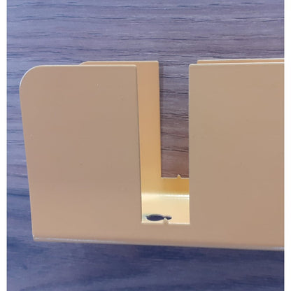 Mita 19'' Adjustable Metal Wood Wall Shelf - White & Gold