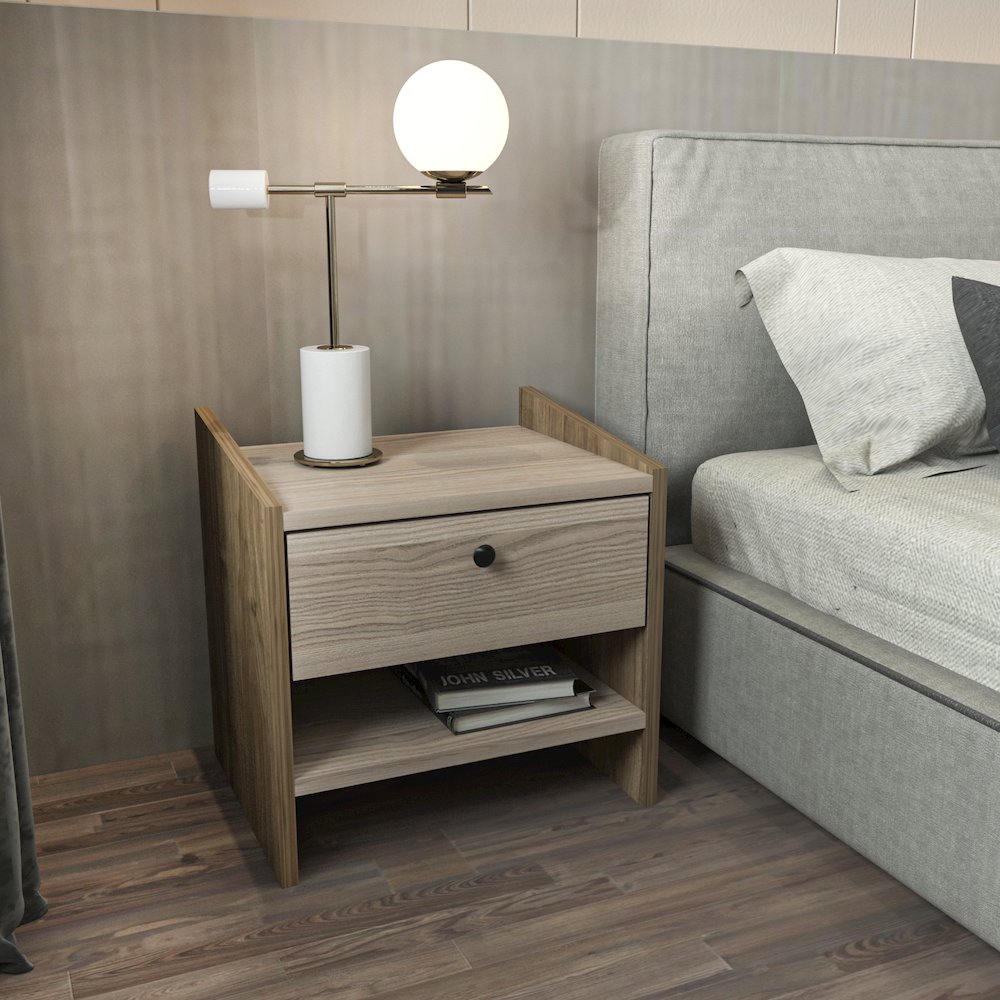 Berlin Nightstand Walnut Cordoba