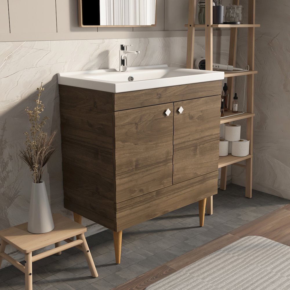 Yemera 31" Bathroom Vanity Walnut
