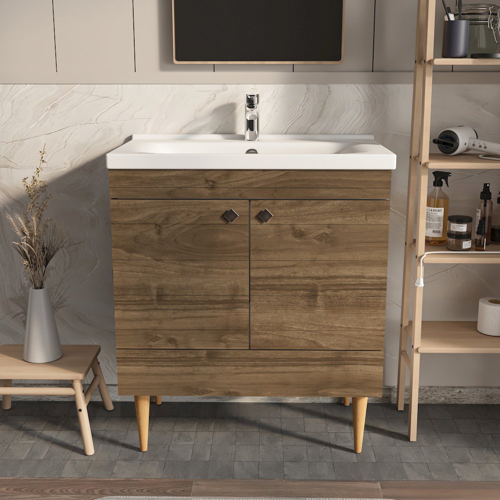 Yemera 31" Bathroom Vanity Walnut
