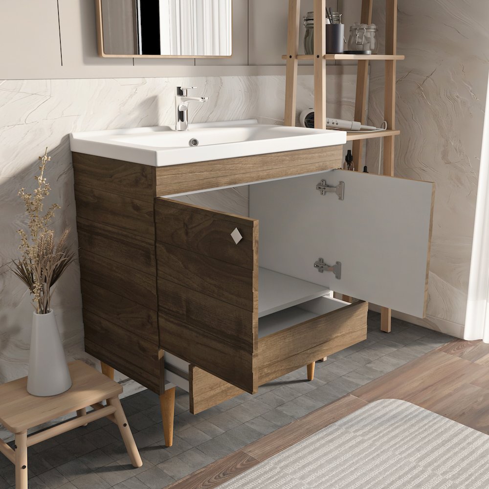 Yemera 31" Bathroom Vanity Walnut