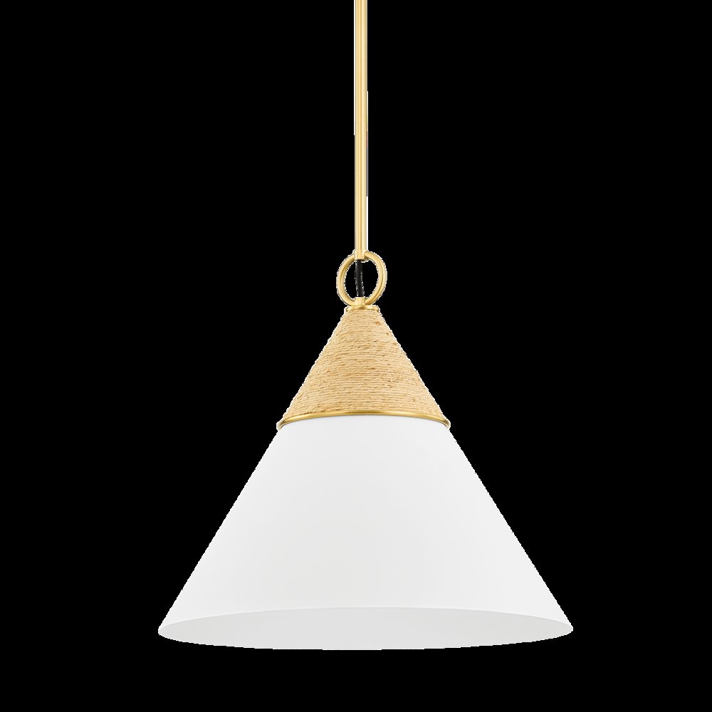 Mica Pendant, Aged Brass