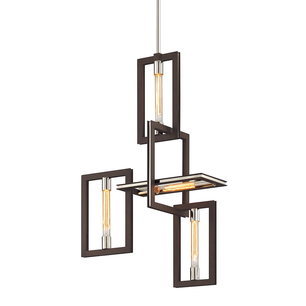 Enigma Chandelier, Textured Bronze