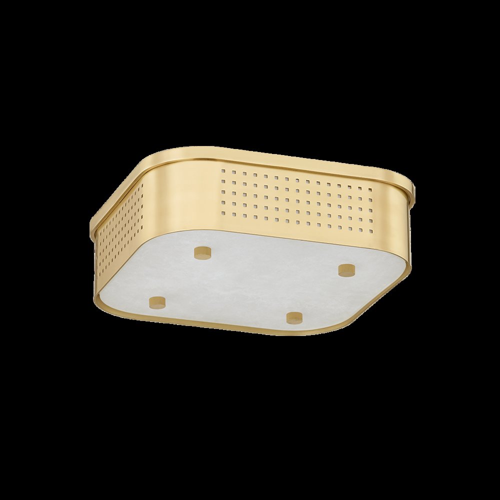 Madison Square Flush Mount, Aged Brass