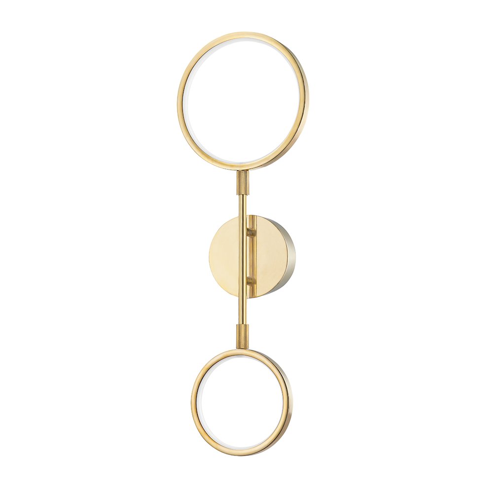 Saturn Wall Sconce, Aged Brass