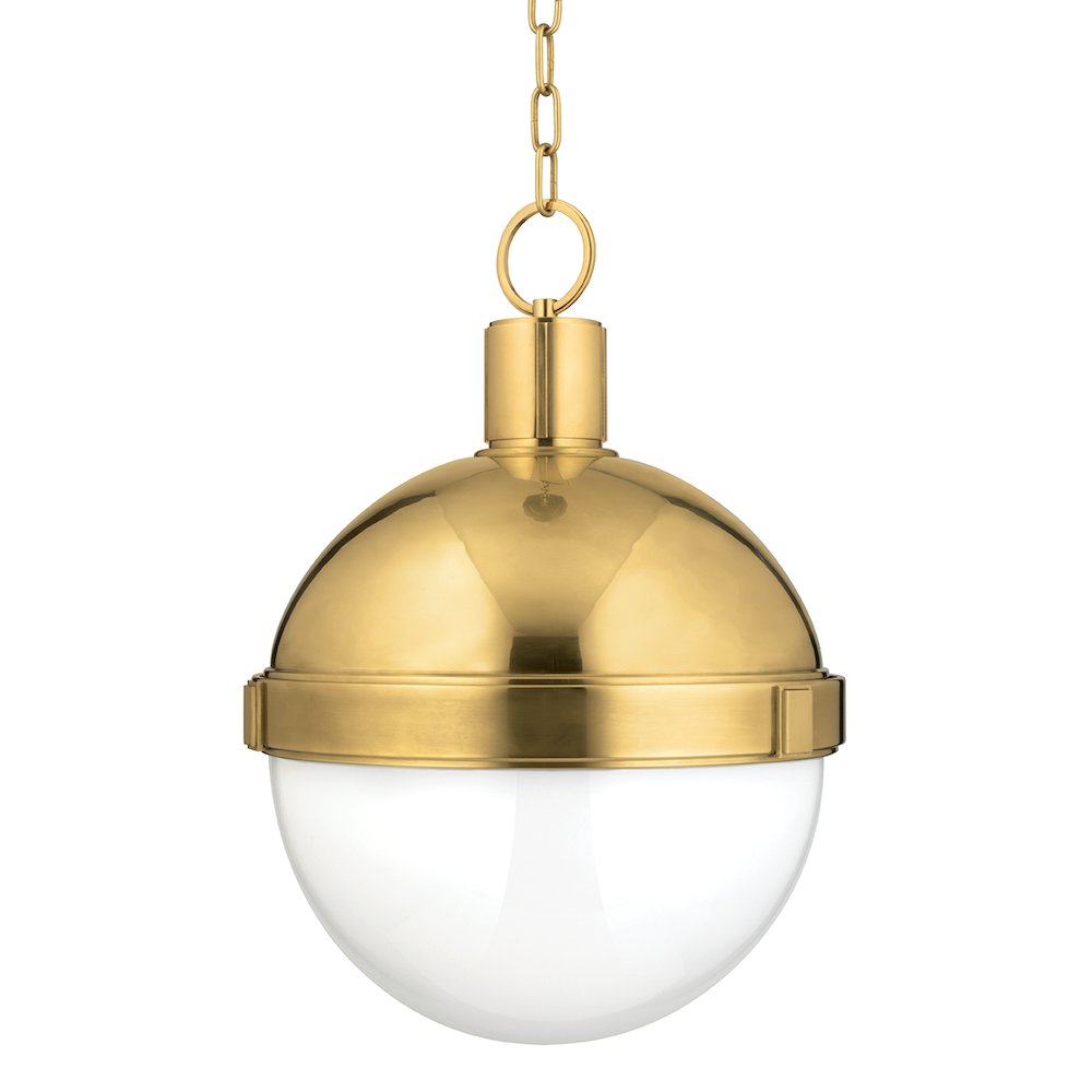 Lambert Pendant, Aged Brass