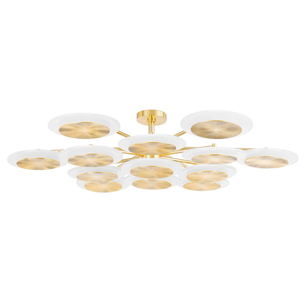 Topaz Semi Flush, Vintage Polished Brass