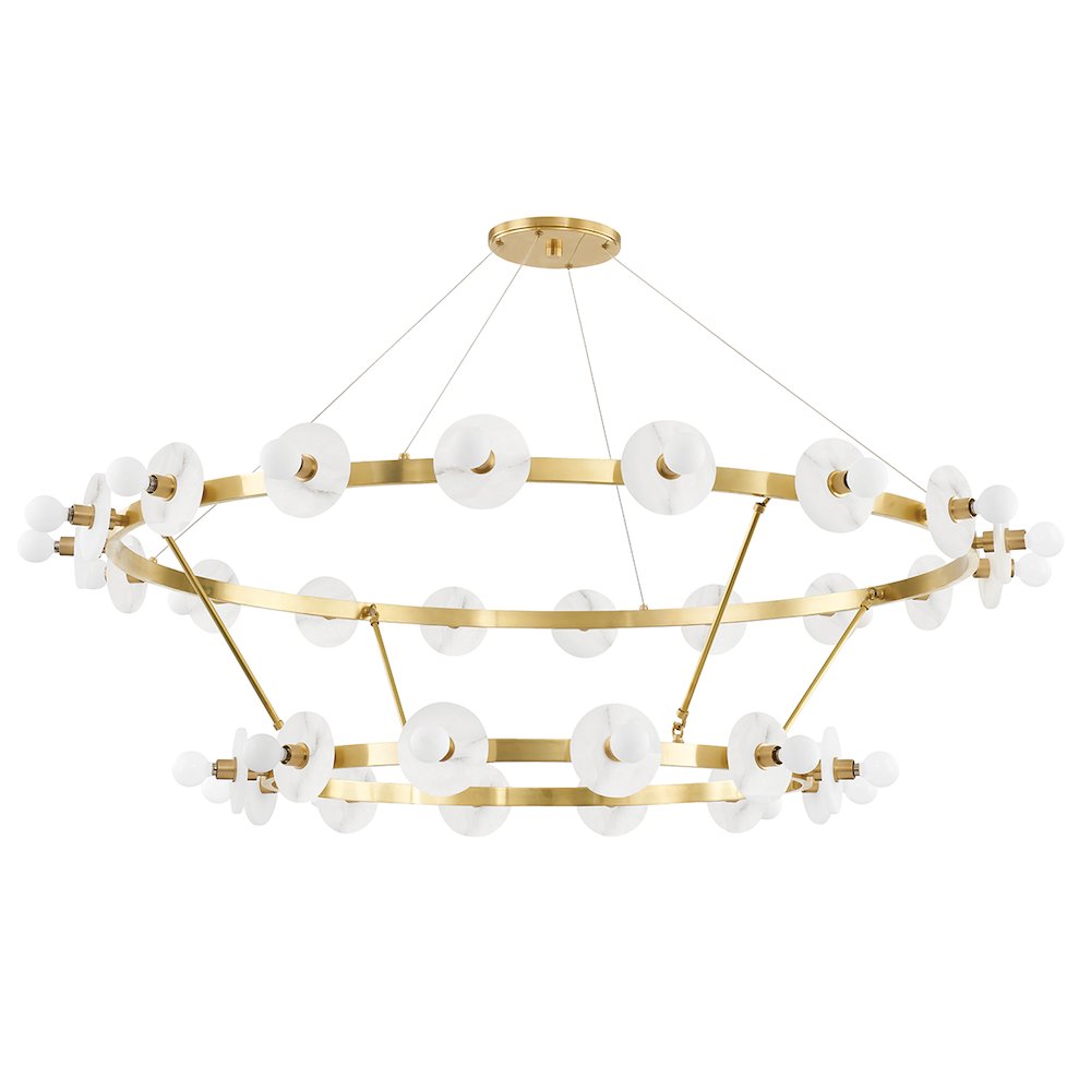 Austen Chandelier, Aged Brass