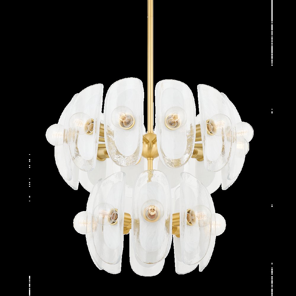 Hilo Chandelier, Aged Brass