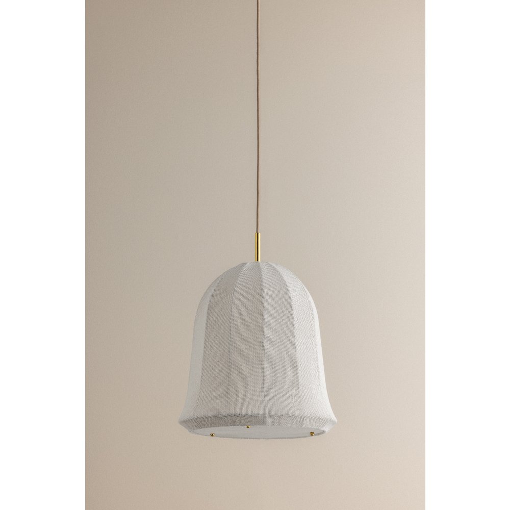 Risa Pendant, Aged Brass