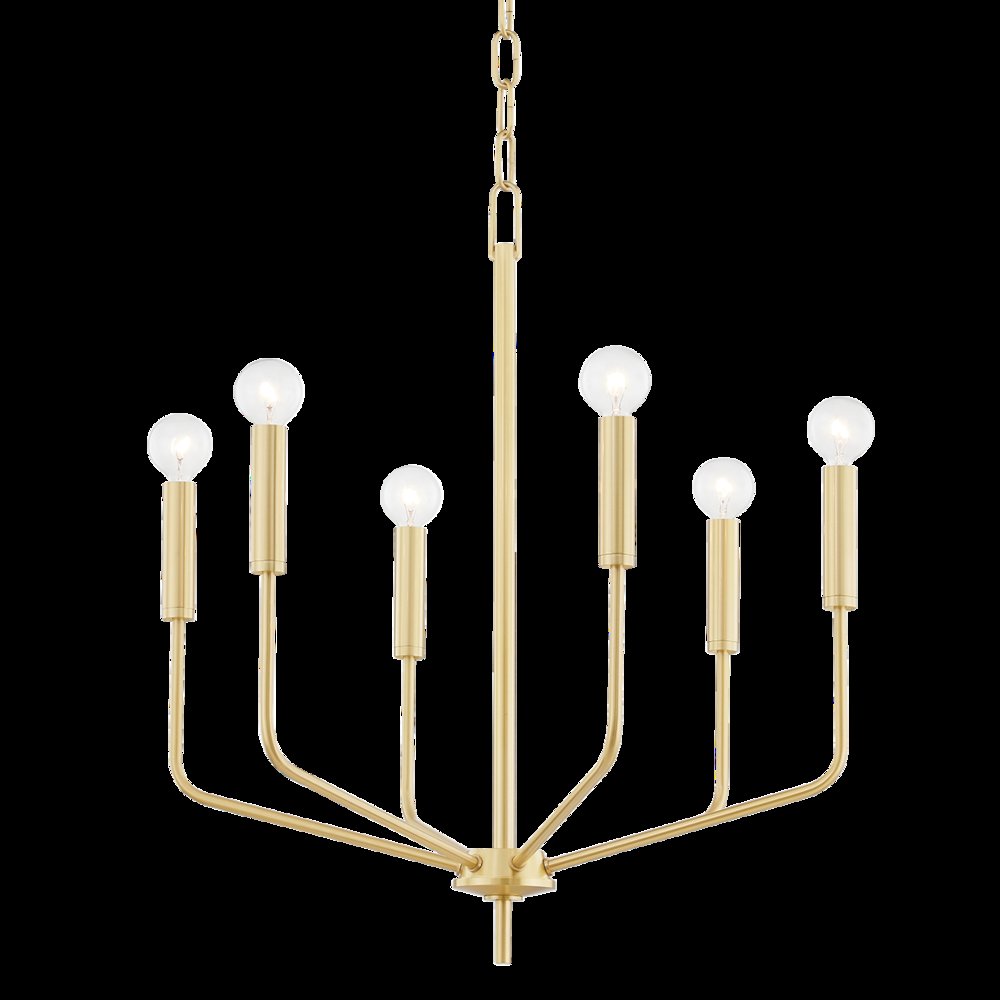 Bailey Chandelier, Aged Brass