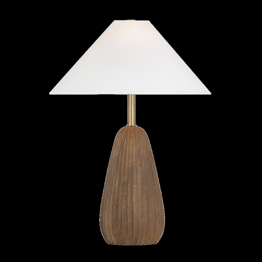 Heartwood Table Lamp, Patina Brass