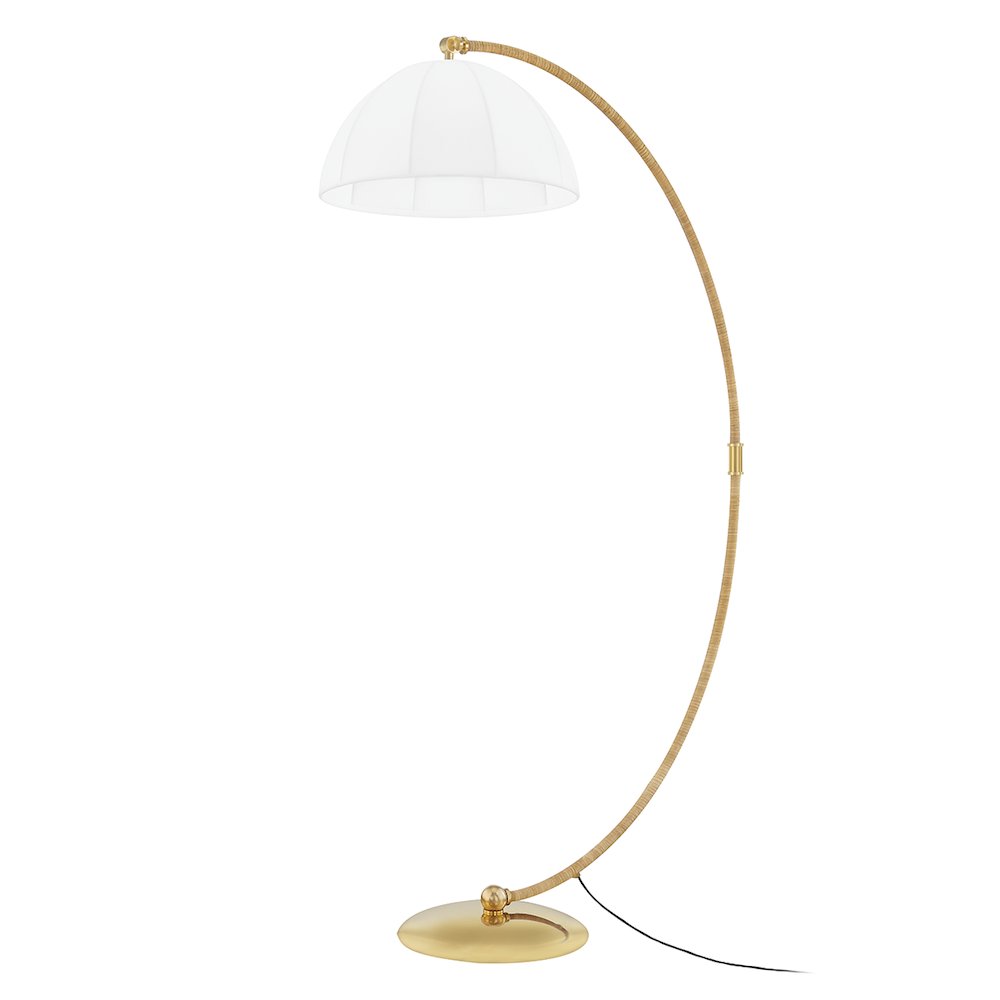 Montague Floor Lamp, Aged Brass
