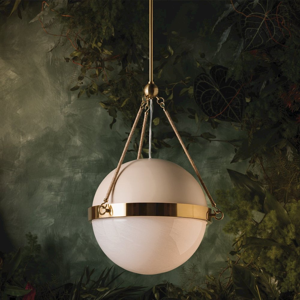 Abbie Pendant, Aged Brass