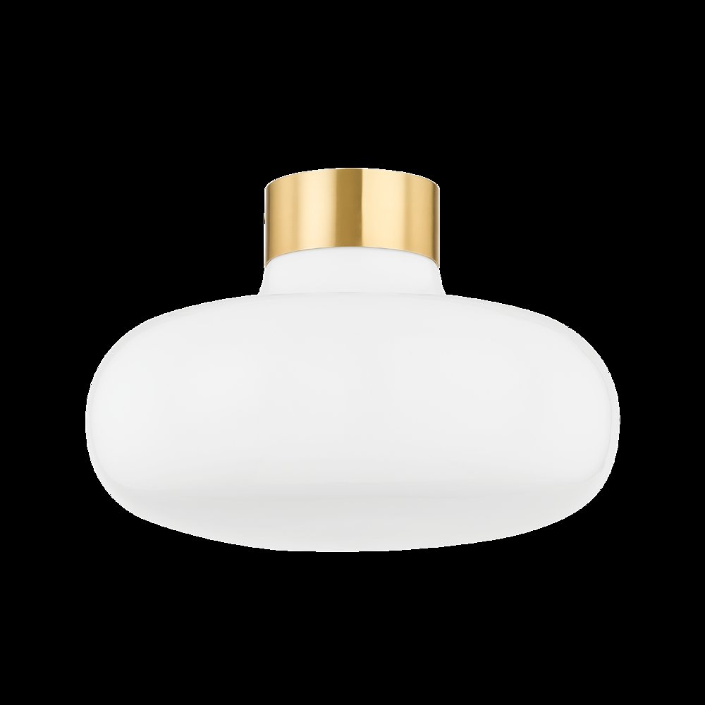 Eliana Flush Mount, Aged Brass