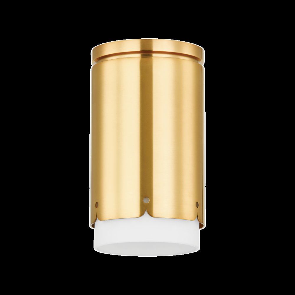 Asa Flush Mount, Aged Brass