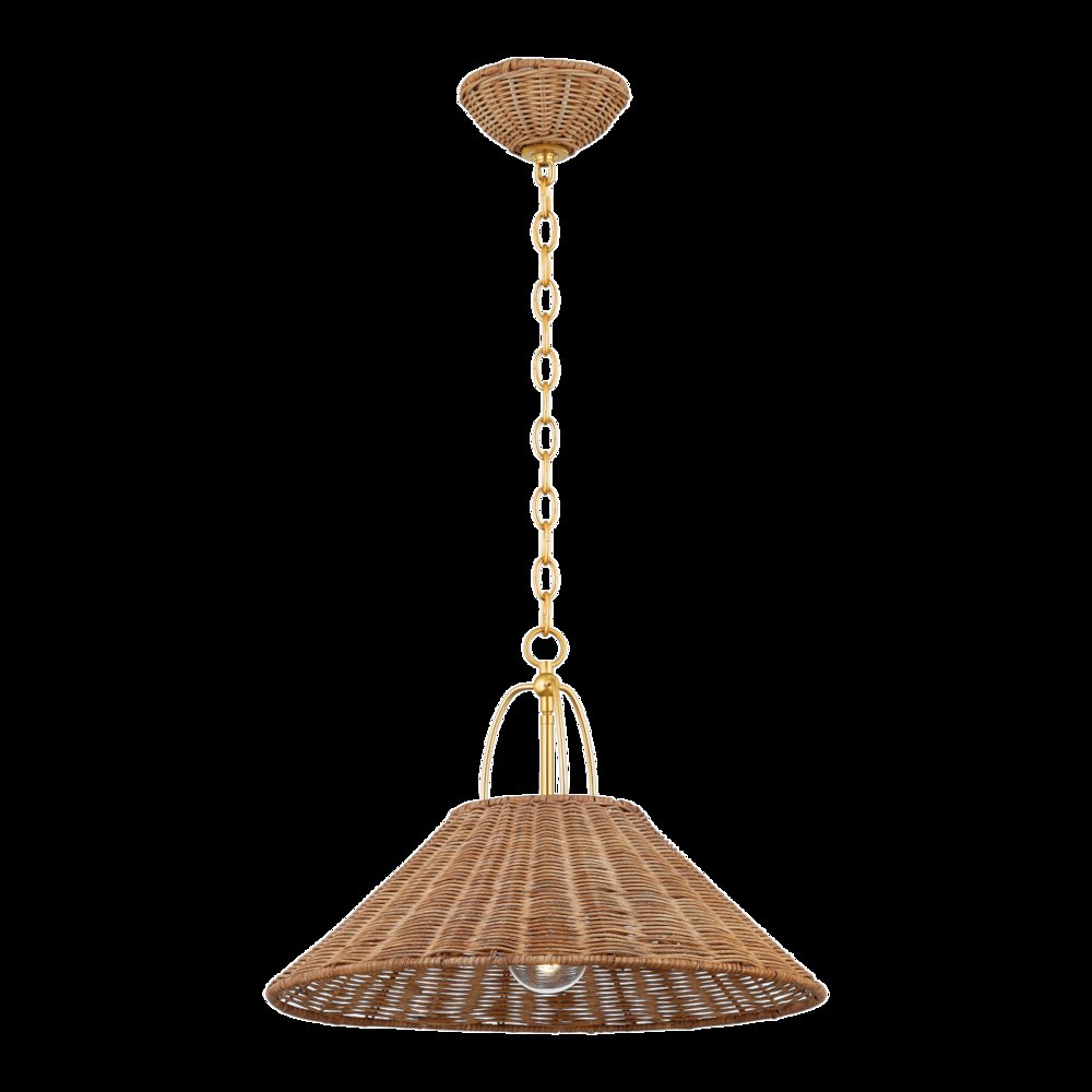 Davida Pendant, Aged Brass