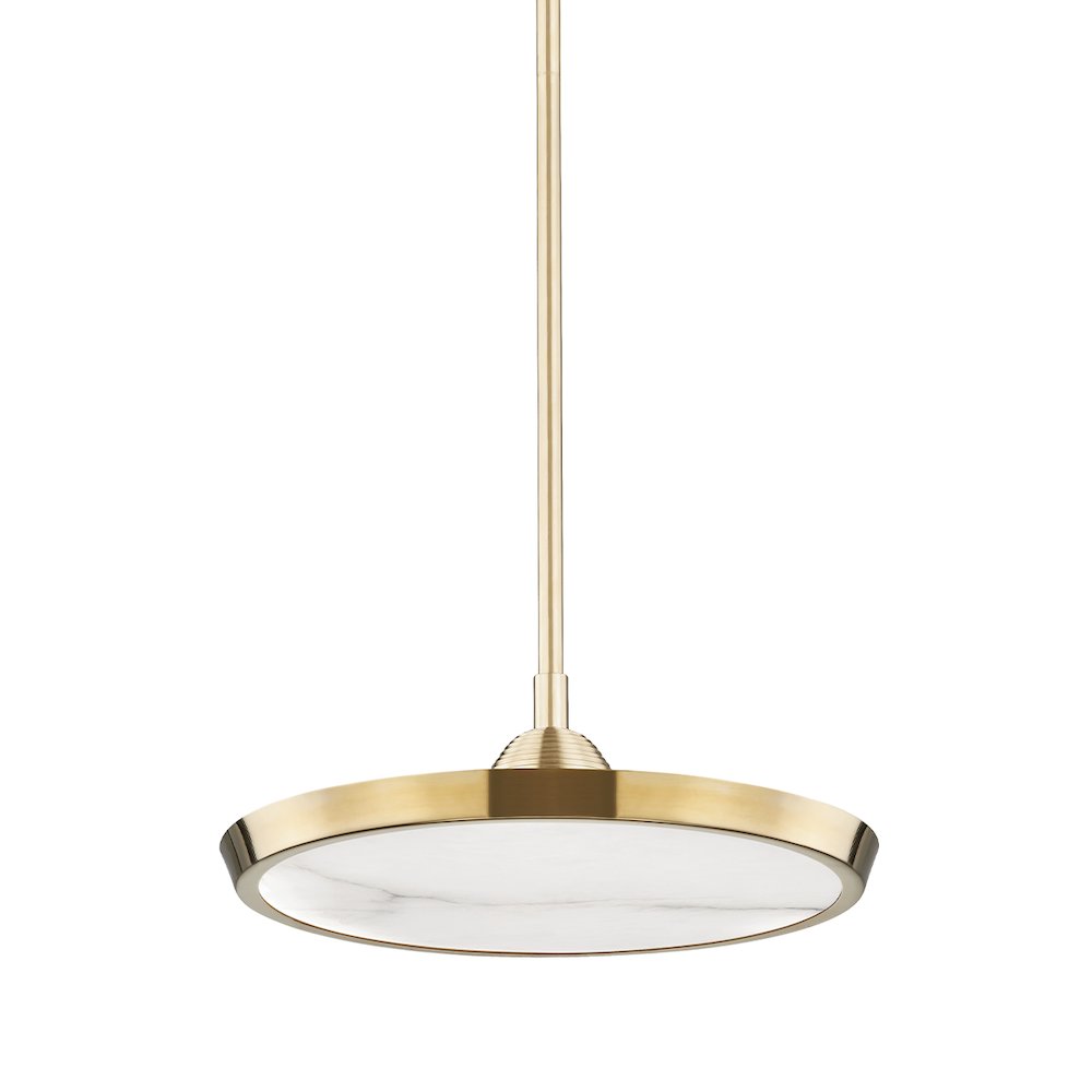 Draper Pendant, Aged Brass