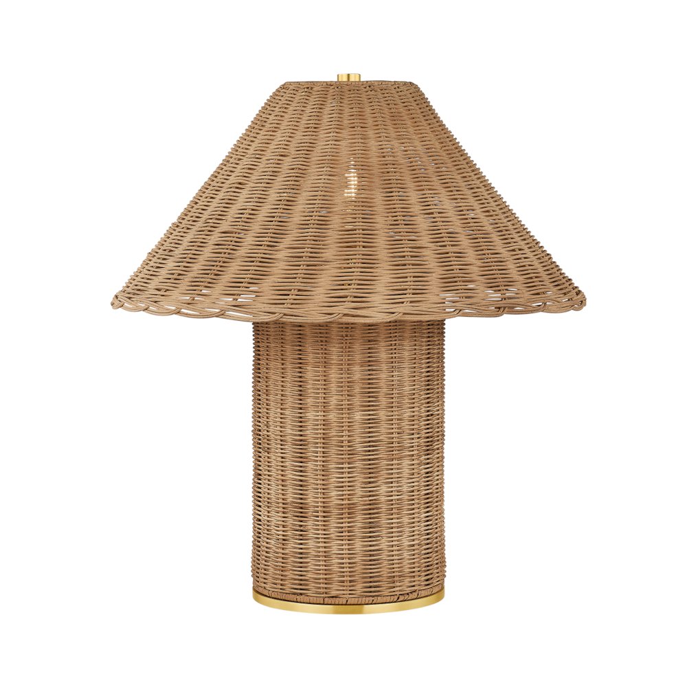 Jeanette Table Lamp, Aged Brass