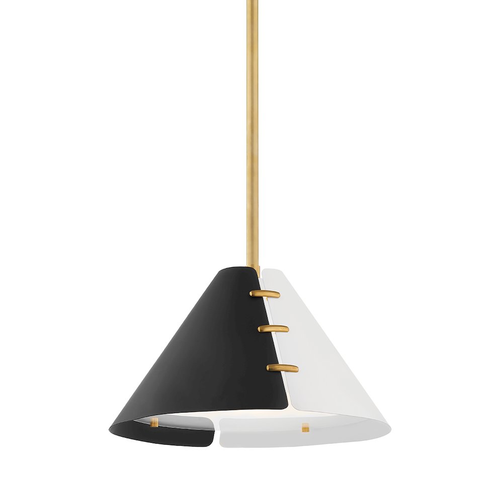 Split Pendant, Aged Brass