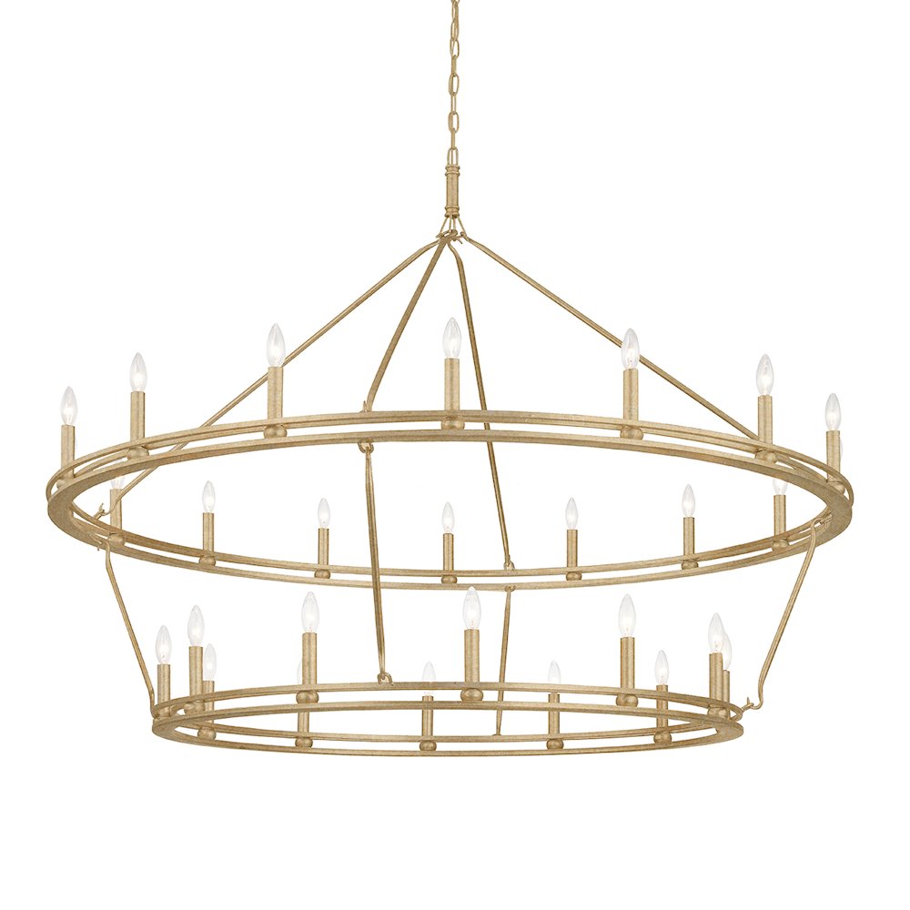 Sutton Light Chandelier, Champagne Leaf