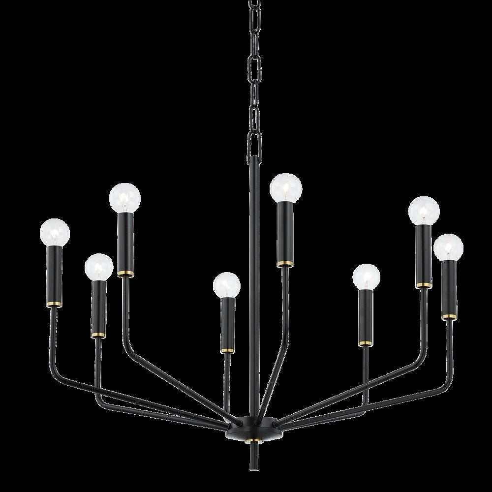 Bailey Chandelier, Aged Brass