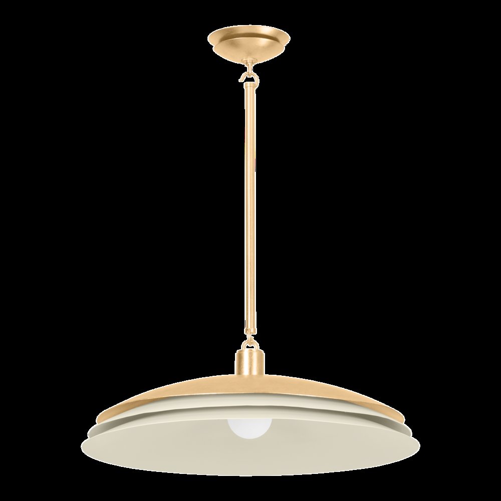 Oneida Pendant, Vintage Gold Leaf