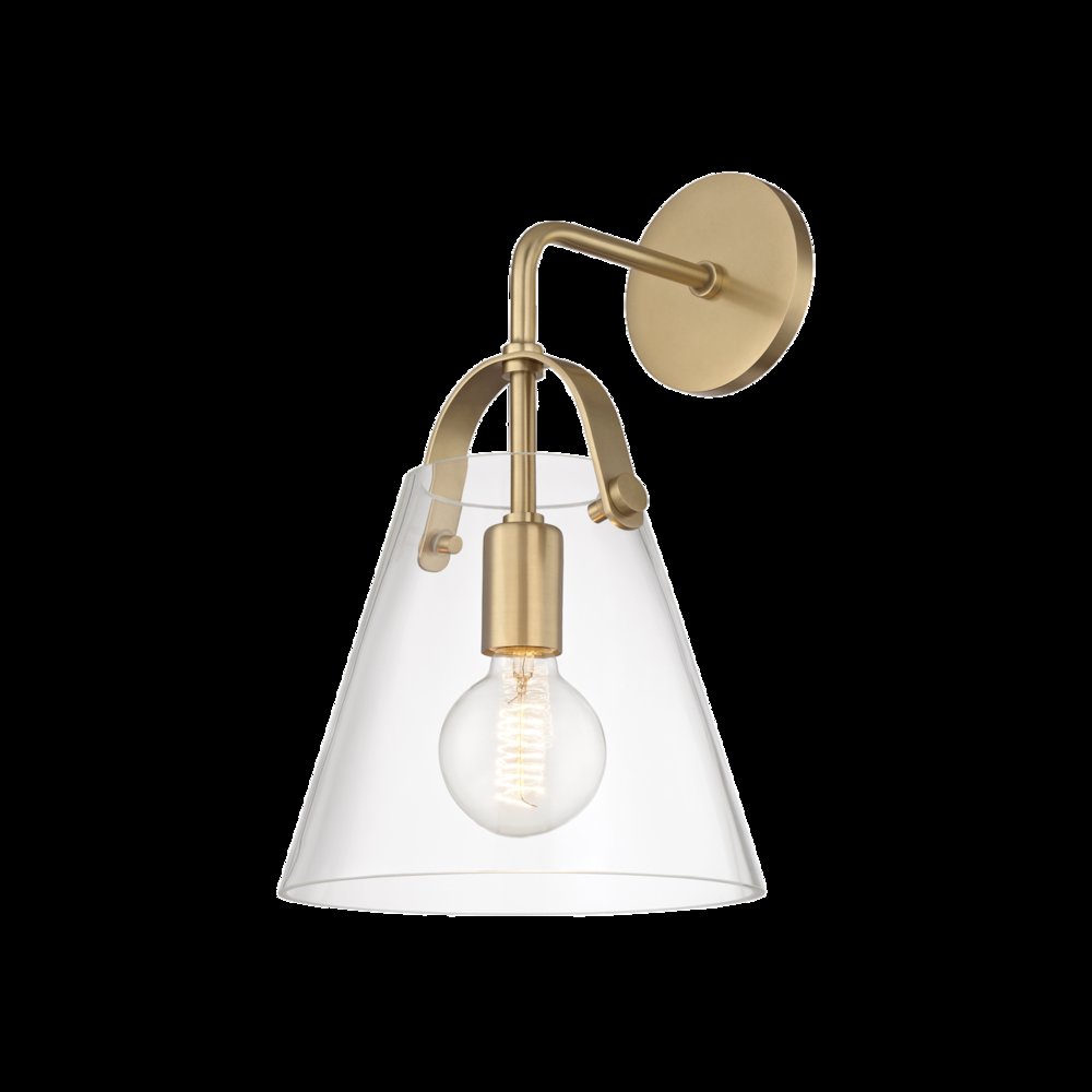 Karin Wall Sconce, Aged Brass