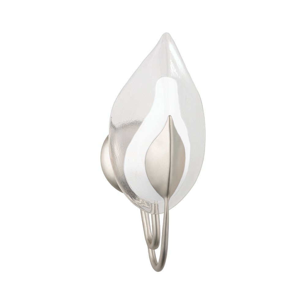 Blossom Wall Sconce, Silver Leaf