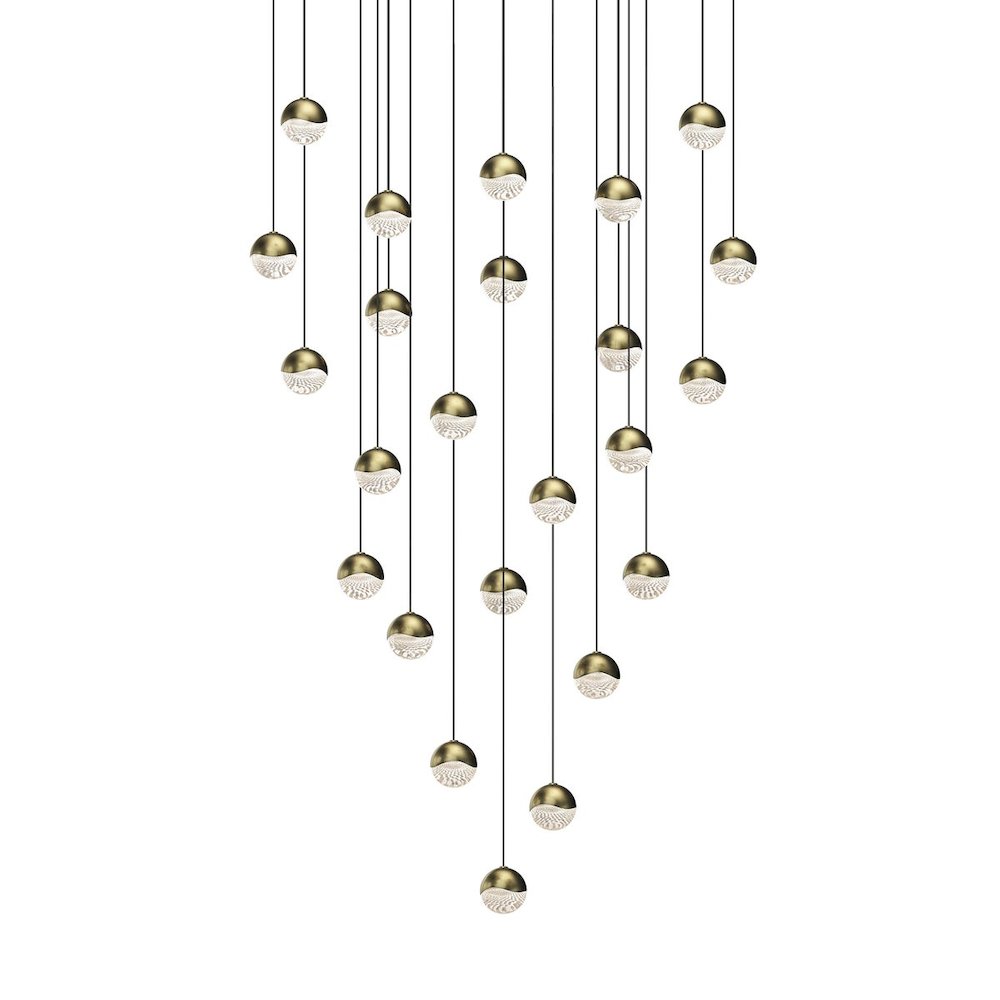 Grapes Pendant, Brass