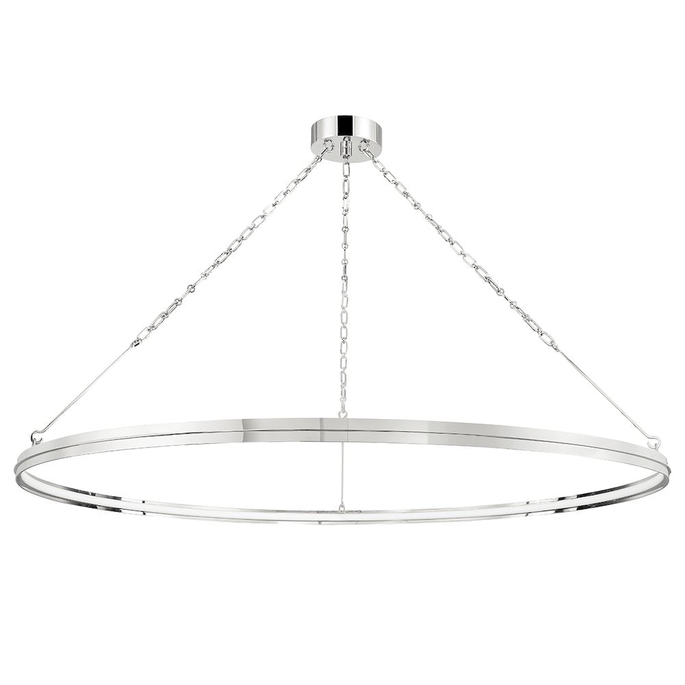 Rosendale Chandelier, Polished Nickel