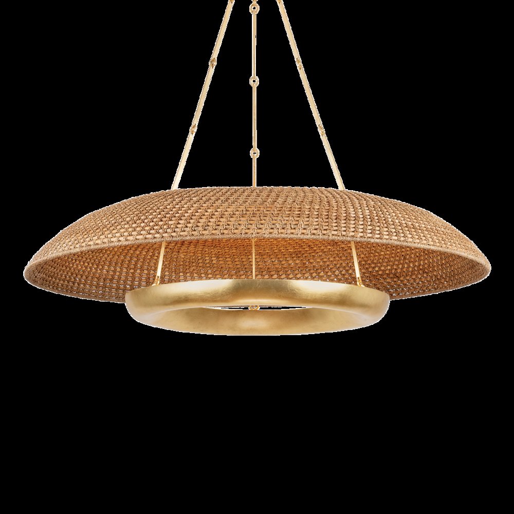 Oaklyn Chandelier, Vintage Gold Leaf