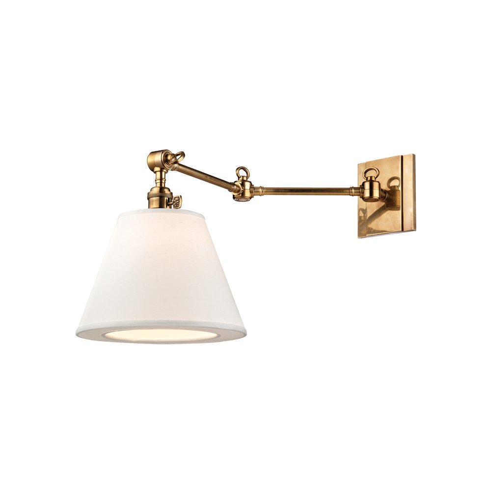 Hillsdale Wall Sconce, Aged Brass