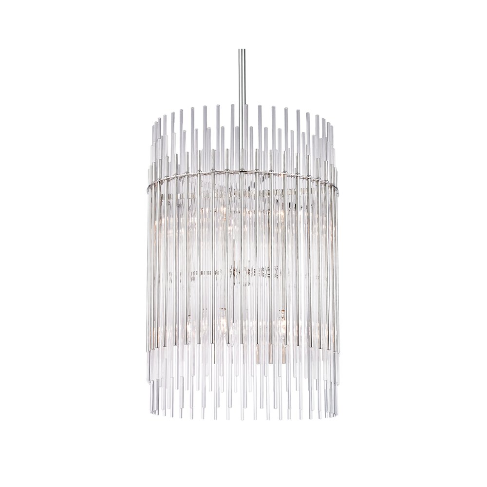 Wallis Chandelier, Polished Nickel