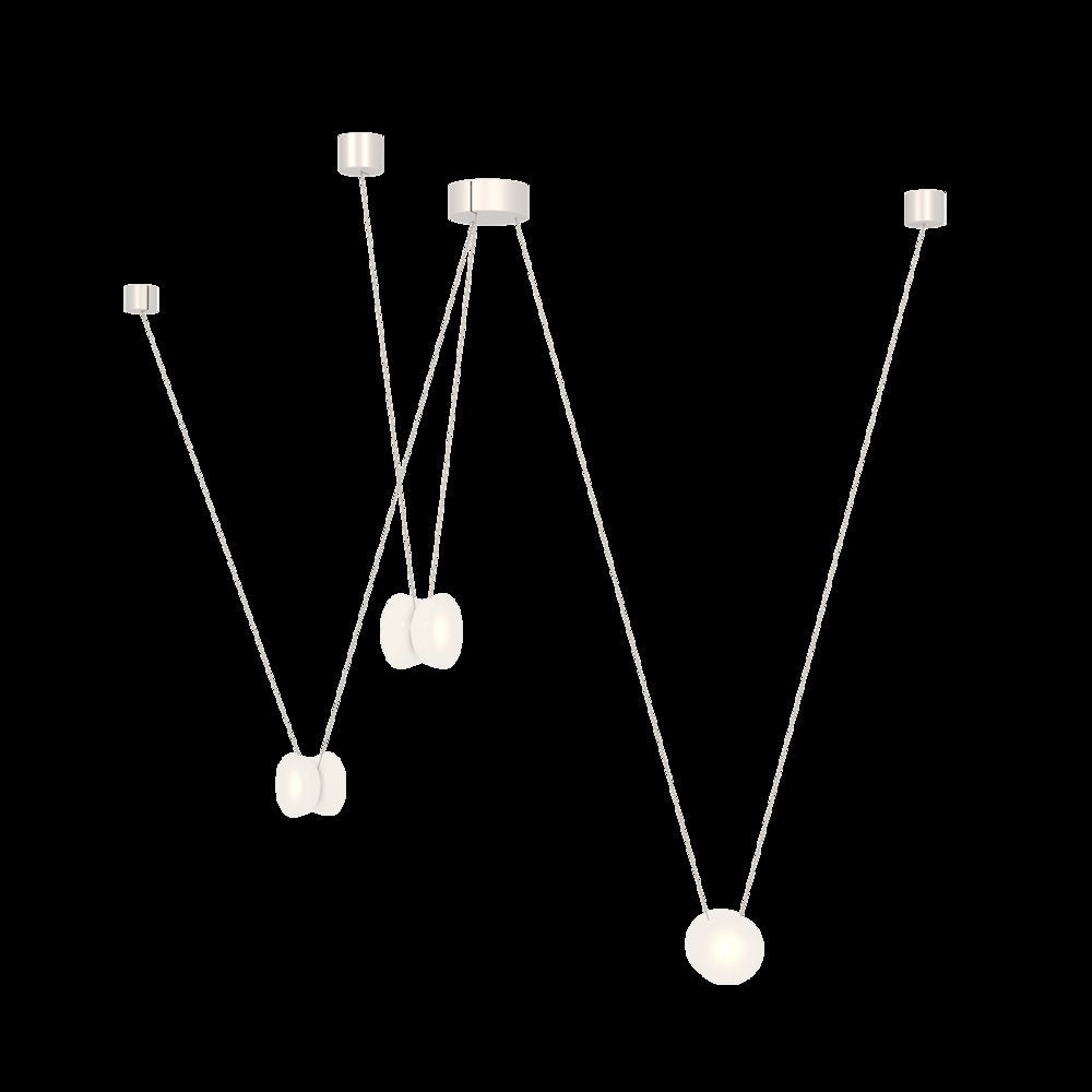 Yo Yo Pendant, Natural Anodized With White Shade