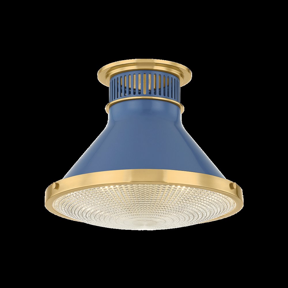 Highclere Flush Mount, Aged Brass