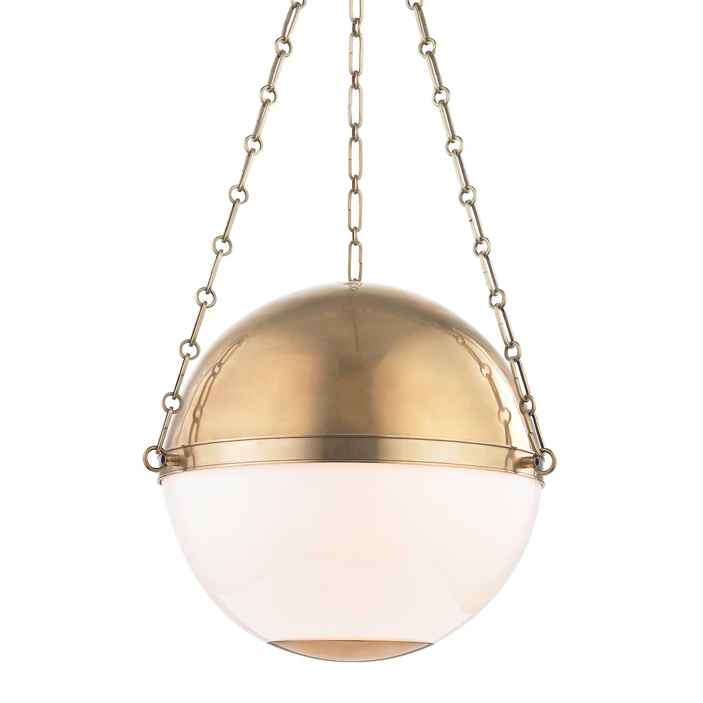 Sphere No.2 Pendant, Aged Brass