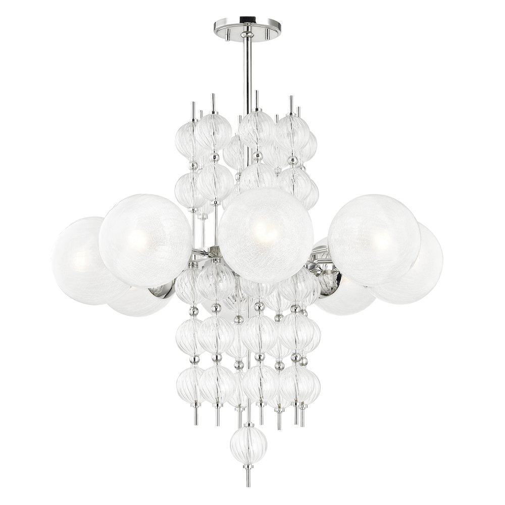 Calypso Chandelier, Polished Nickel