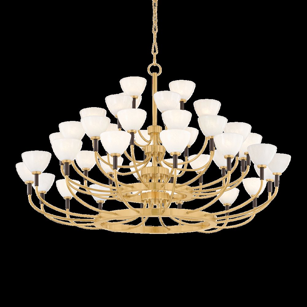 Brahma Chandelier, Vintage Brass