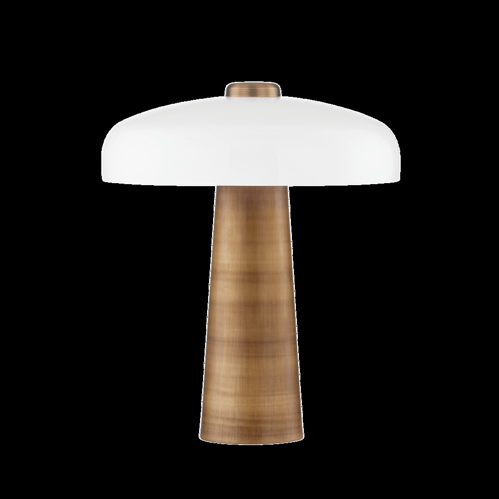 Lush Table Lamp, Patina Brass