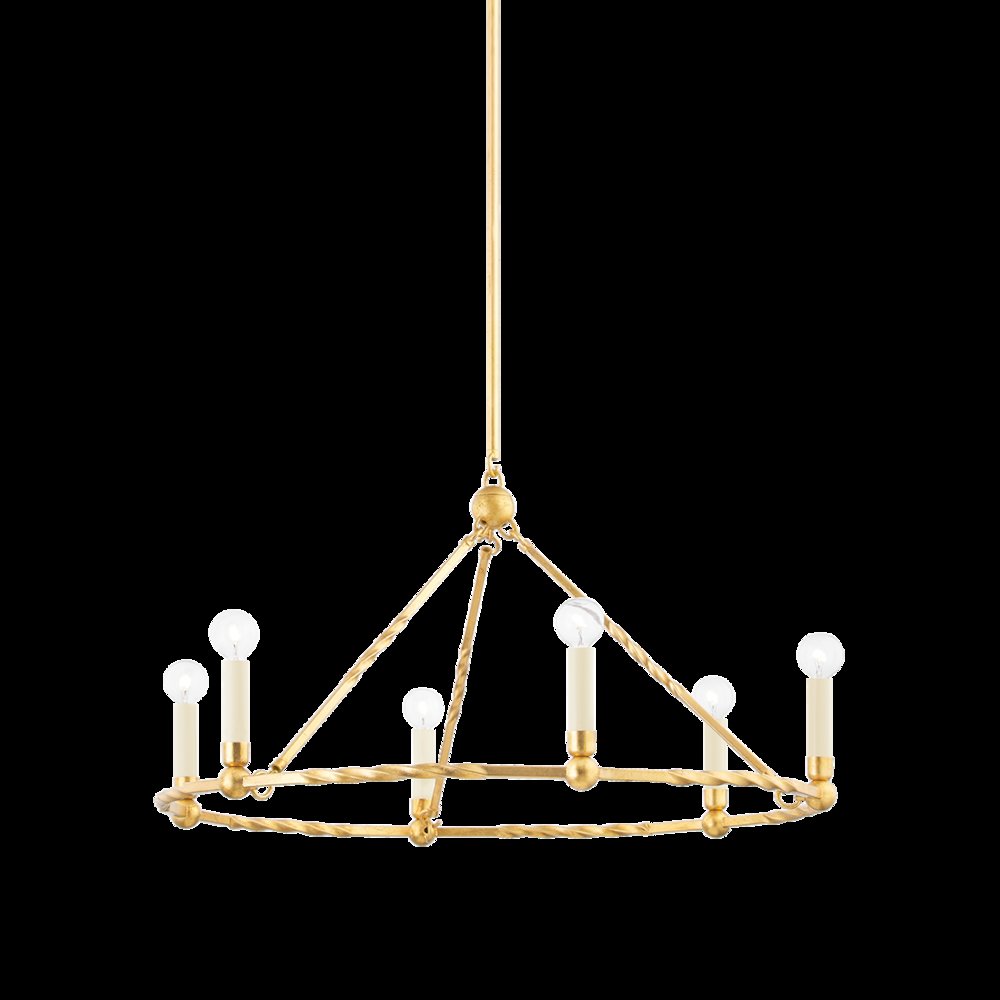 Josephine Chandelier, Vintage Gold Leaf