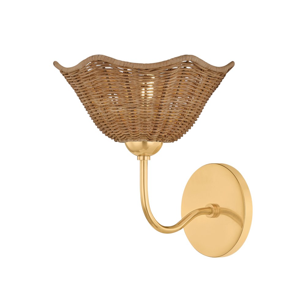 Kehlani Wall Sconce, Aged Brass