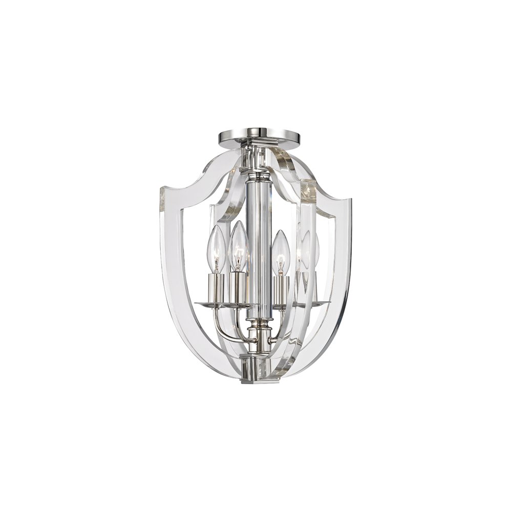 Arietta Semi Flush, Polished Nickel