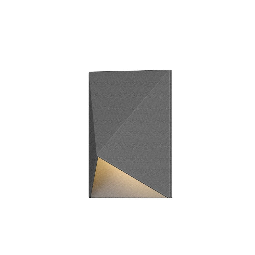 Triform Compact Wall Sconce, Textured Gray
