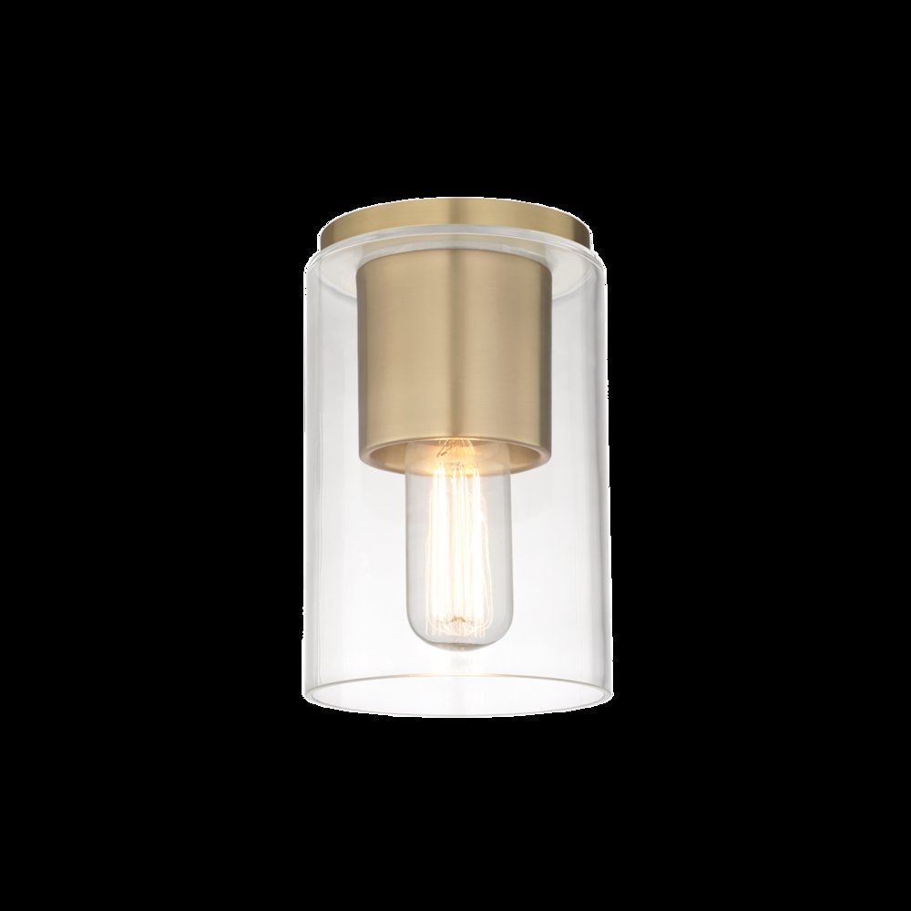 Lula Flush Mount, Aged Brass